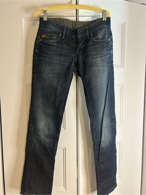 G-Star Women’s Dark Indigo Straight-Leg Jeans